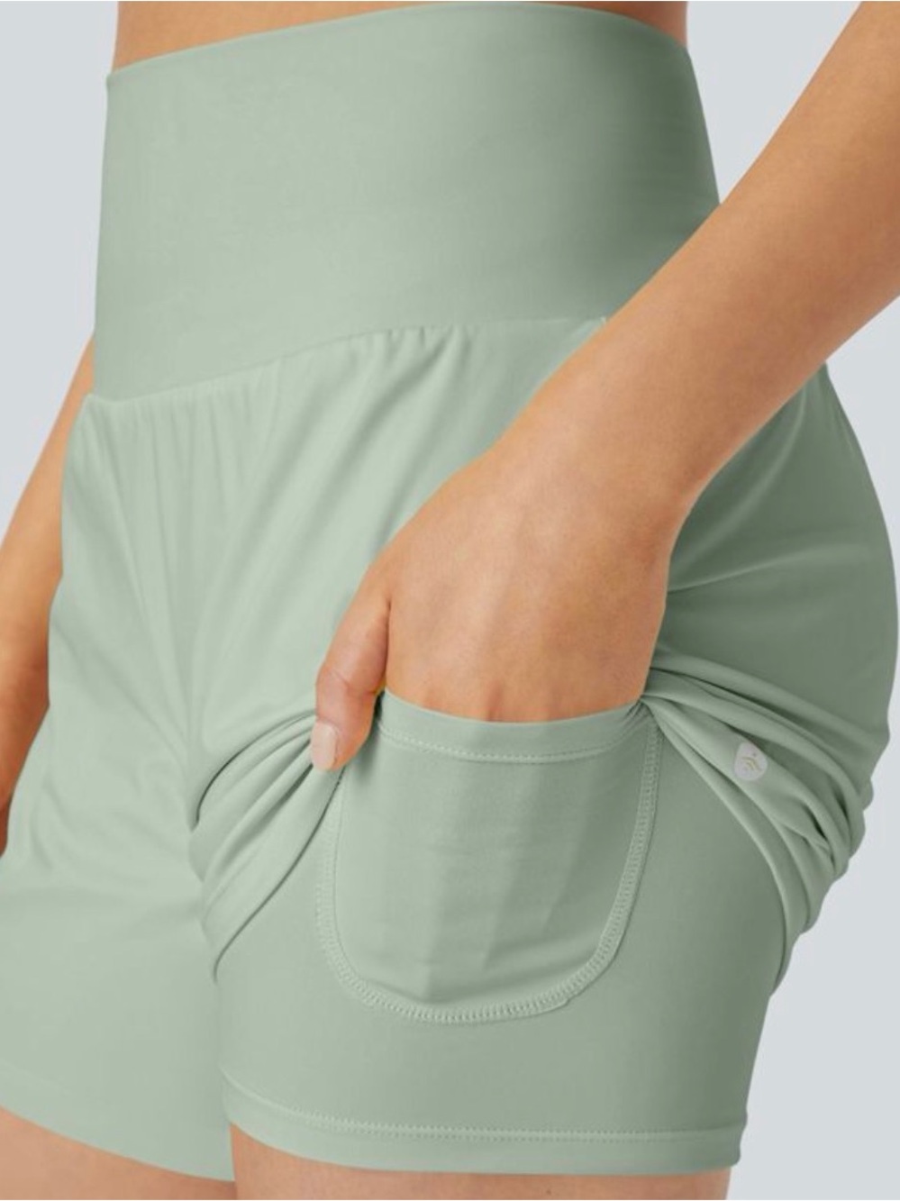 HALARA light green bean 5” active shorts - Size XL - Picture 6 of 11